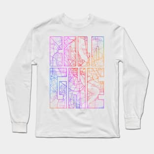 Cologne, Germany City Map Typography - Colorful Long Sleeve T-Shirt